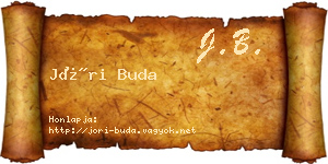 Jóri Buda névjegykártya